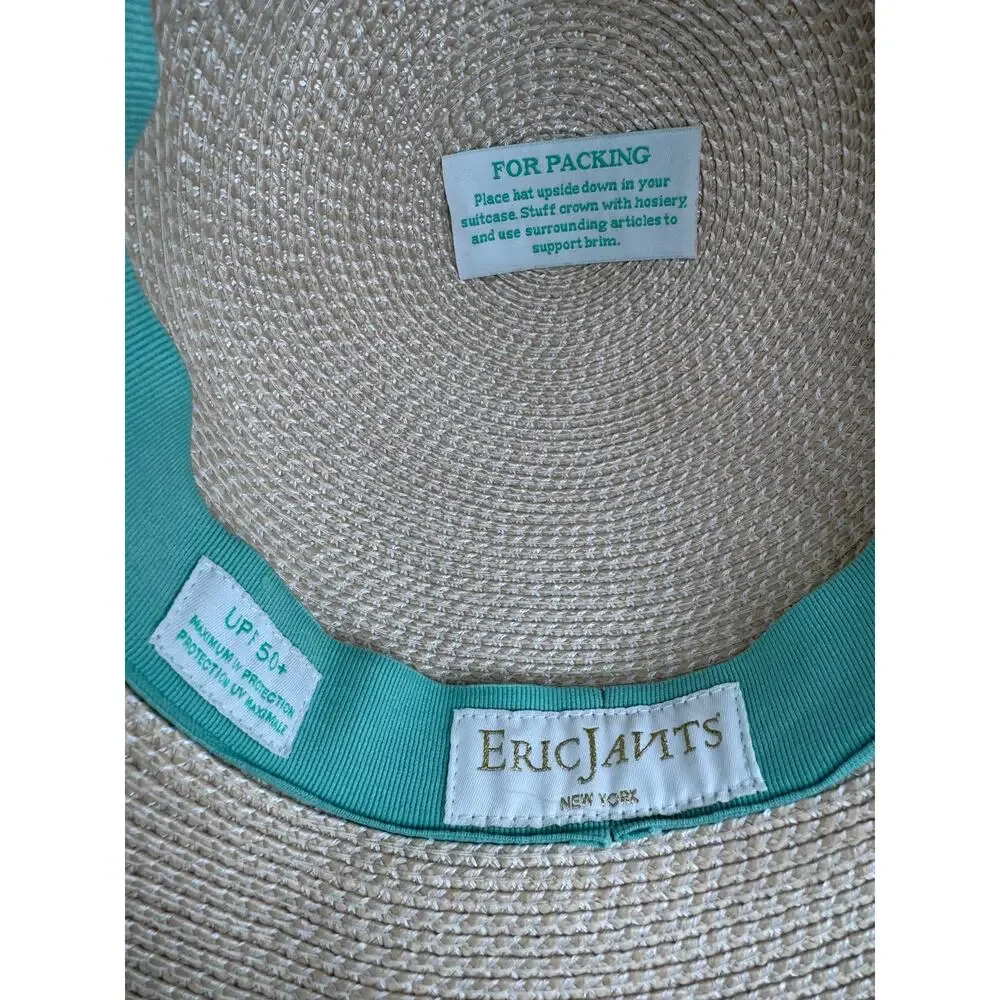Eric Javits Hampton Squishee hat UPF 50+ sun protection packable travel cream - Picture 7 of 7